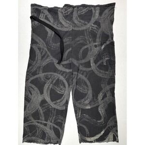 Taiwanese Cropped Pants Mens Small Abstract Print Strap Tie Waist Hippie Surfer‎